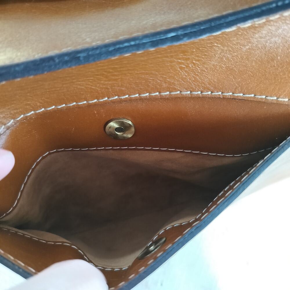 4710)Patricia Nash Brown London Saddle Crossbody Bag London Heritage Collection - Picture 8 of 14